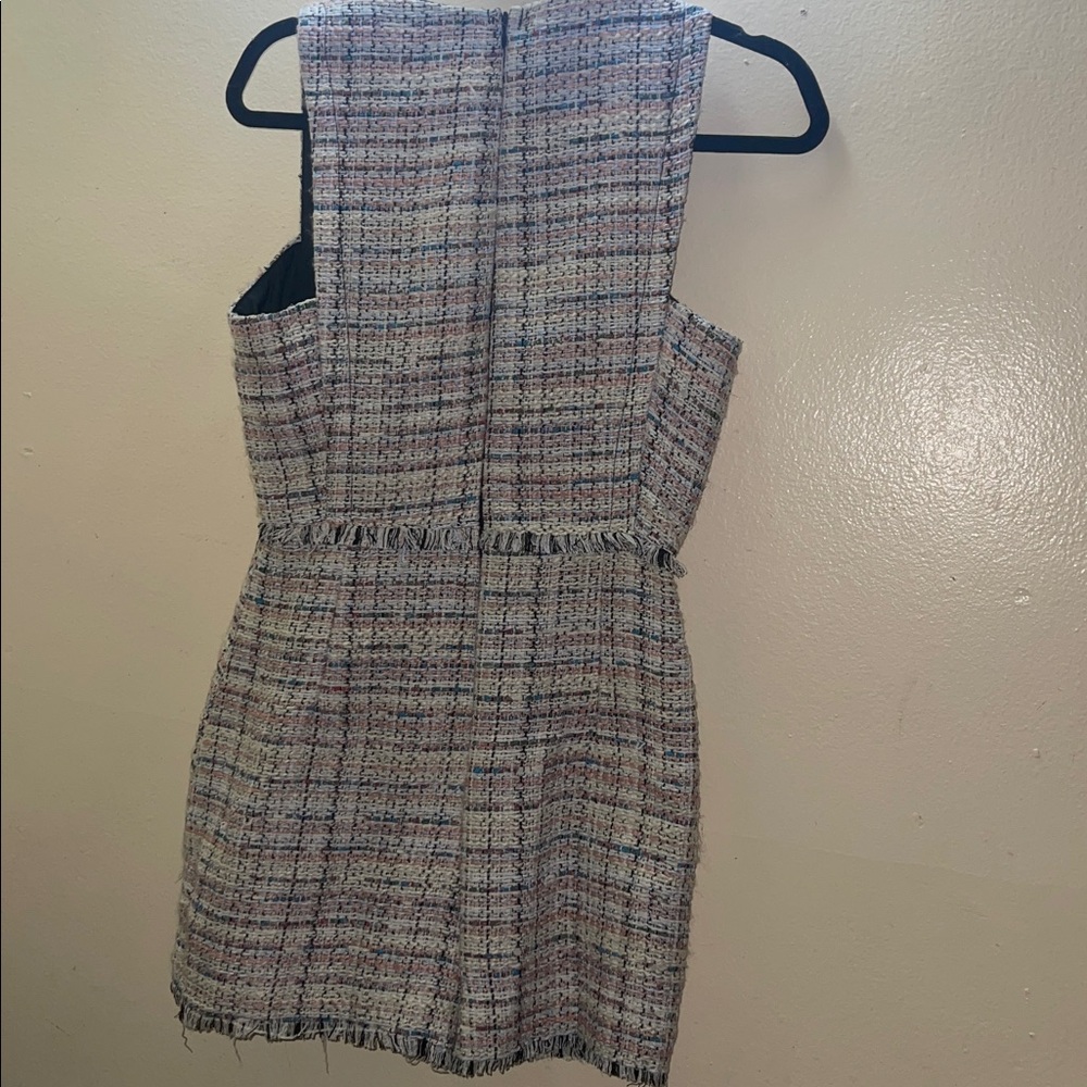 Zara Romper Jumpsuit Tweed Multicolor Women's Size Xs Sleeveless Blogger - Picture 6 of 9